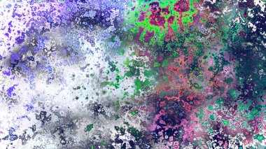 Soyut pas benzeri organik doku, canlı mermer renkler, paslanmış metal yüzey etkisi ve anlamlı kaotik desen.