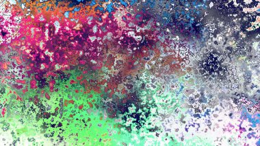 Soyut pas benzeri organik doku, canlı mermer renkler, paslanmış metal yüzey etkisi ve anlamlı kaotik desen.