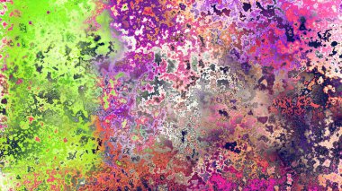 Soyut pas benzeri organik doku, canlı mermer renkler, paslanmış metal yüzey etkisi ve anlamlı kaotik desen.