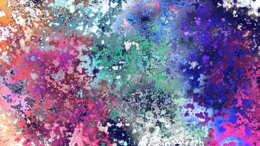 Soyut pas benzeri organik doku, canlı mermer renkler, paslanmış metal yüzey etkisi ve anlamlı kaotik desen.