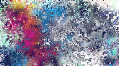 Soyut pas benzeri organik doku, canlı mermer renkler, paslanmış metal yüzey etkisi ve anlamlı kaotik desen.