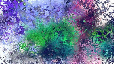 Soyut pas benzeri organik doku, canlı mermer renkler, paslanmış metal yüzey etkisi ve anlamlı kaotik desen.