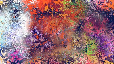 Soyut pas benzeri organik doku, canlı mermer renkler, paslanmış metal yüzey etkisi ve anlamlı kaotik desen.