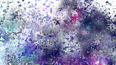 Soyut pas benzeri organik doku, canlı mermer renkler, paslanmış metal yüzey etkisi ve anlamlı kaotik desen.