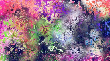 Soyut pas benzeri organik doku, canlı mermer renkler, paslanmış metal yüzey etkisi ve anlamlı kaotik desen.