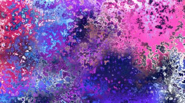 Soyut pas benzeri organik doku, canlı mermer renkler, paslanmış metal yüzey etkisi ve anlamlı kaotik desen.