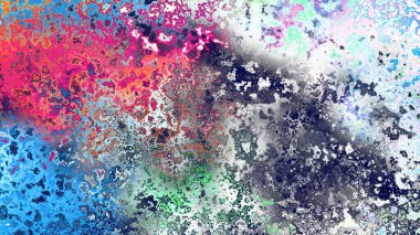 Soyut pas benzeri organik doku, canlı mermer renkler, paslanmış metal yüzey etkisi ve anlamlı kaotik desen.