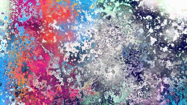 Soyut pas benzeri organik doku, canlı mermer renkler, paslanmış metal yüzey etkisi ve anlamlı kaotik desen.