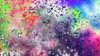 Soyut pas benzeri organik doku, canlı mermer renkler, paslanmış metal yüzey etkisi ve anlamlı kaotik desen.