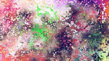 Soyut pas benzeri organik doku, canlı mermer renkler, paslanmış metal yüzey etkisi ve anlamlı kaotik desen.