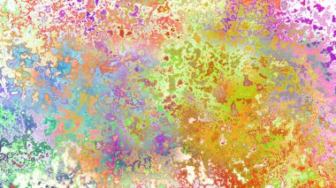 Soyut pas benzeri organik doku, canlı mermer renkler, paslanmış metal yüzey etkisi ve anlamlı kaotik desen.