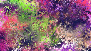 Soyut pas benzeri organik doku, canlı mermer renkler, paslanmış metal yüzey etkisi ve anlamlı kaotik desen.