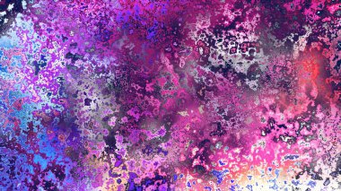 Soyut pas benzeri organik doku, canlı mermer renkler, paslanmış metal yüzey etkisi ve anlamlı kaotik desen.