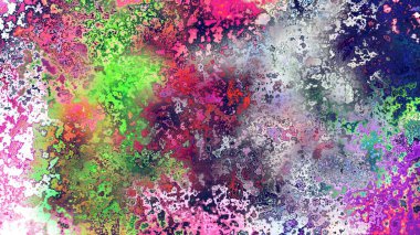 Soyut pas benzeri organik doku, canlı mermer renkler, paslanmış metal yüzey etkisi ve anlamlı kaotik desen.