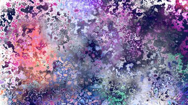 Soyut pas benzeri organik doku, canlı mermer renkler, paslanmış metal yüzey etkisi ve anlamlı kaotik desen.