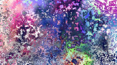 Soyut pas benzeri organik doku, canlı mermer renkler, paslanmış metal yüzey etkisi ve anlamlı kaotik desen.