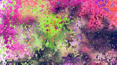 Soyut pas benzeri organik doku, canlı mermer renkler, paslanmış metal yüzey etkisi ve anlamlı kaotik desen.