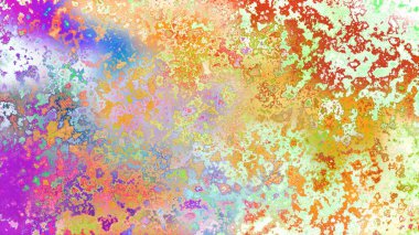 Soyut pas benzeri organik doku, canlı mermer renkler, paslanmış metal yüzey etkisi ve anlamlı kaotik desen.