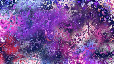 Soyut pas benzeri organik doku, canlı mermer renkler, paslanmış metal yüzey etkisi ve anlamlı kaotik desen.