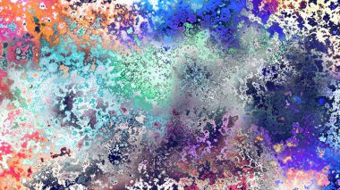 Soyut pas benzeri organik doku, canlı mermer renkler, paslanmış metal yüzey etkisi ve anlamlı kaotik desen.