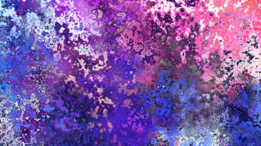 Soyut pas benzeri organik doku, canlı mermer renkler, paslanmış metal yüzey etkisi ve anlamlı kaotik desen.