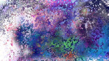 Soyut pas benzeri organik doku, canlı mermer renkler, paslanmış metal yüzey etkisi ve anlamlı kaotik desen.