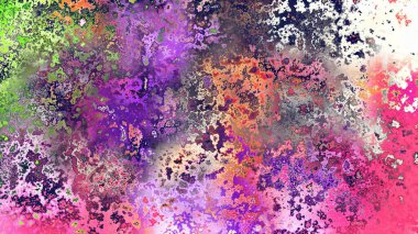 Soyut pas benzeri organik doku, canlı mermer renkler, paslanmış metal yüzey etkisi ve anlamlı kaotik desen.