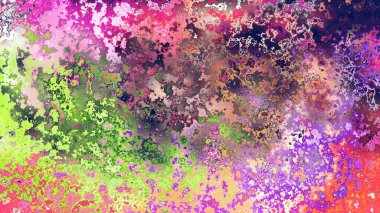 Soyut pas benzeri organik doku, canlı mermer renkler, paslanmış metal yüzey etkisi ve anlamlı kaotik desen.