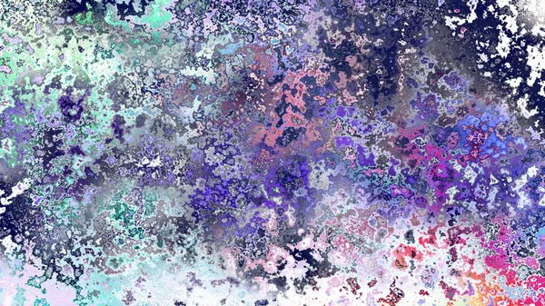 Soyut pas benzeri organik doku, canlı mermer renkler, paslanmış metal yüzey etkisi ve anlamlı kaotik desen.