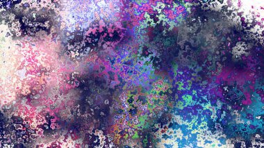 Soyut pas benzeri organik doku, canlı mermer renkler, paslanmış metal yüzey etkisi ve anlamlı kaotik desen.