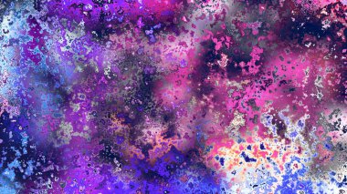 Soyut pas benzeri organik doku, canlı mermer renkler, paslanmış metal yüzey etkisi ve anlamlı kaotik desen.