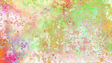 Soyut pas benzeri organik doku, canlı mermer renkler, paslanmış metal yüzey etkisi ve anlamlı kaotik desen.