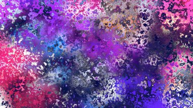 Soyut pas benzeri organik doku, canlı mermer renkler, paslanmış metal yüzey etkisi ve anlamlı kaotik desen.