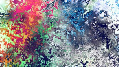 Soyut pas benzeri organik doku, canlı mermer renkler, paslanmış metal yüzey etkisi ve anlamlı kaotik desen.