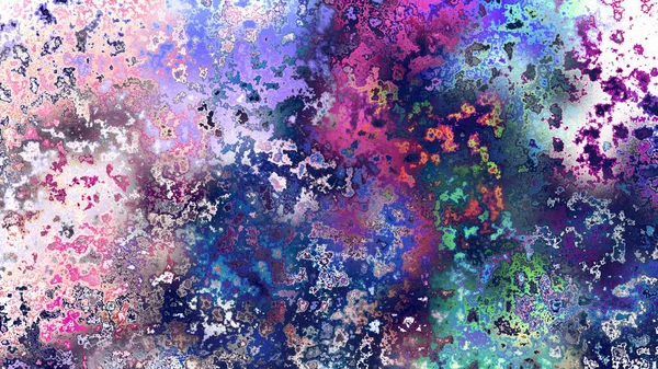 Soyut pas benzeri organik doku, canlı mermer renkler, paslanmış metal yüzey etkisi ve anlamlı kaotik desen.