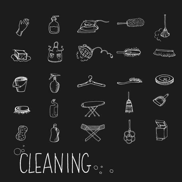 Conjunto ícone de serviço de limpeza —  Vetores de Stock
