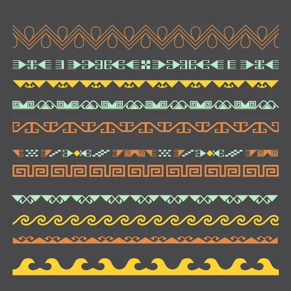 Colección de ornamentos asiáticos. Históricamente ornamental de los pueblos nómadas . — Vector de stock