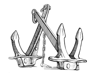 Vintage deniz admiralty çapa