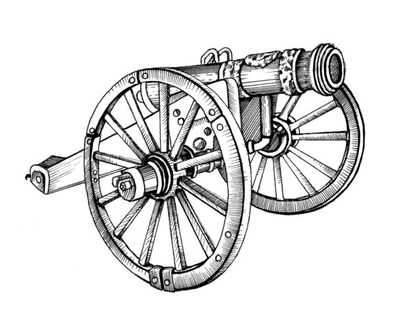 Retro old style cannon.