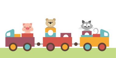 Renkli çocuk tren