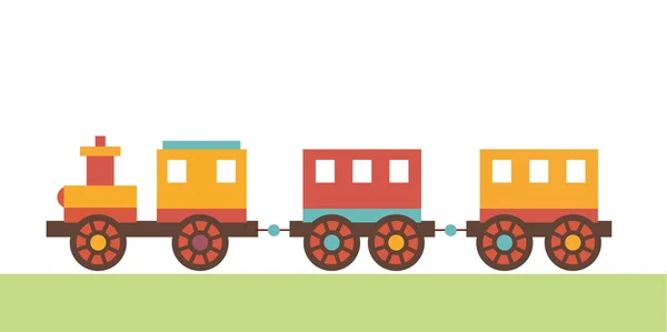 Locomotora de clip vectorial de juguetes para niños . — Vector de stock