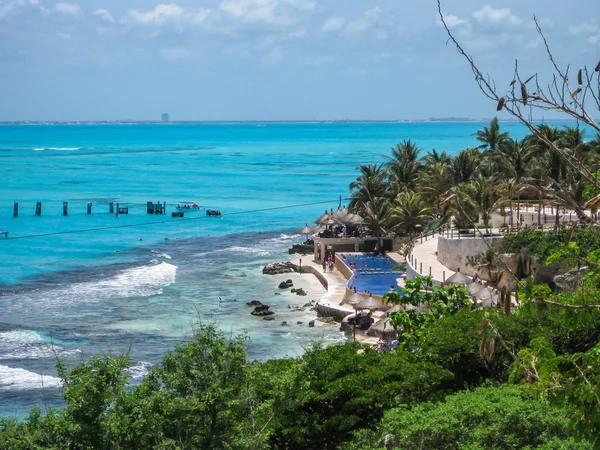 Isla Mujeres Coastine Stockfoto