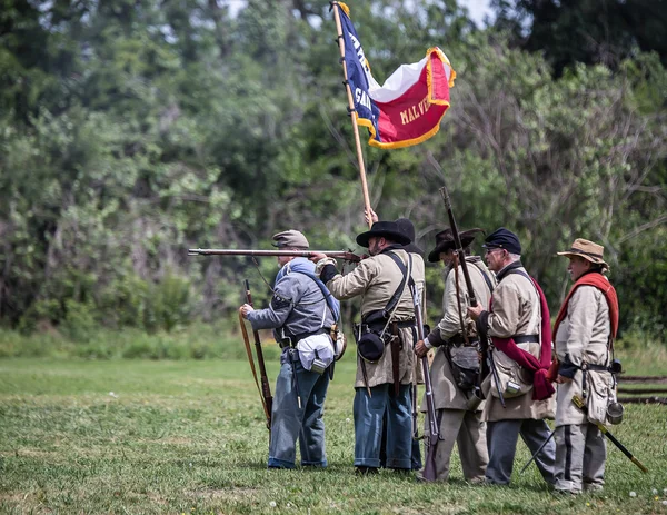 Confederados en batalla — Foto de Stock