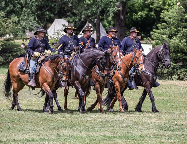 Unionens kavalleri scouter Attack — Stockfoto