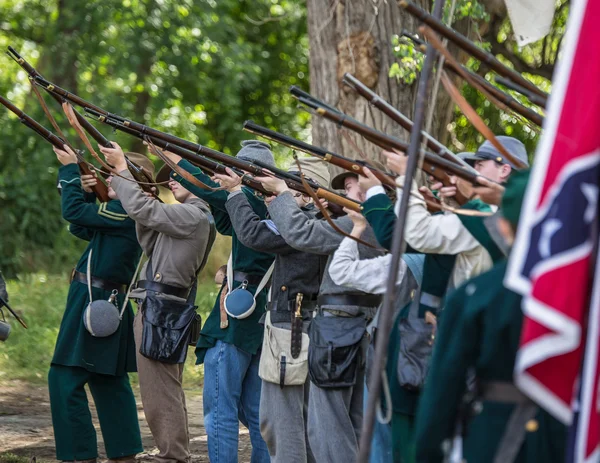 Confederate Inspection Line — Stock Photo, Image