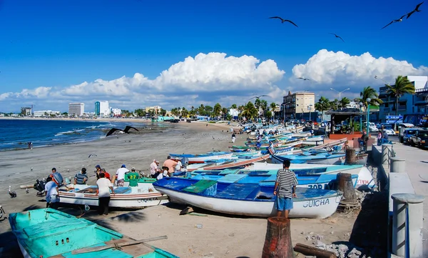 Mazatlan vissersboten, Mazataln, Mexico — Stockfoto