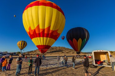 Sıcak hava balon üzerinde Kuzey Kaliforniya