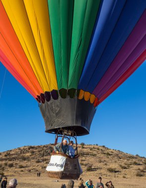 Sıcak hava balon üzerinde Kuzey Kaliforniya