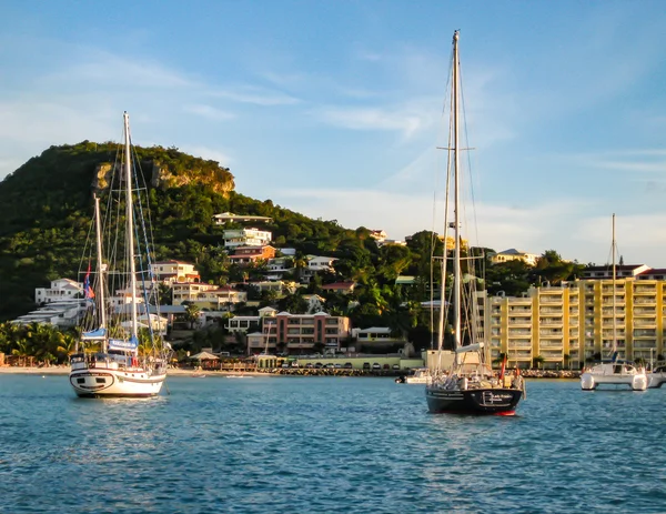 Yates de lujo en St. Maarten — Foto de Stock