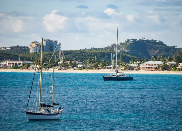 Yates de lujo en St. Maarten — Foto de Stock